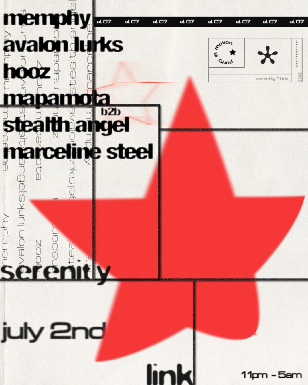 Serenity Link - Memphy, Mapamota b2b Stealth Angel, Avalon Lurks, hooz, Marceline  Steel at TBA - Downtown LA, Los Angeles
