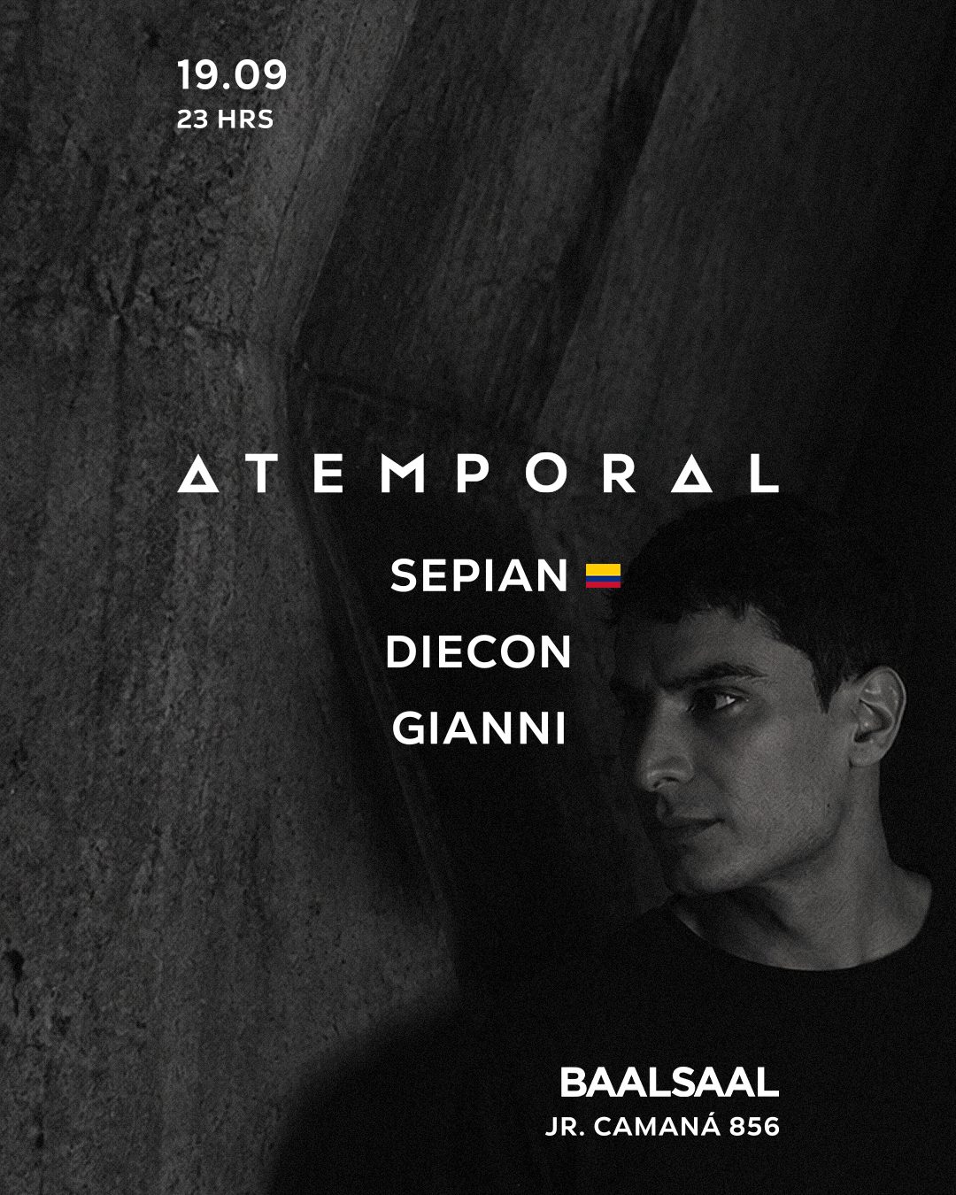 BAALSAAL pres. Atemporal: Diecon, Gianni, Sepian