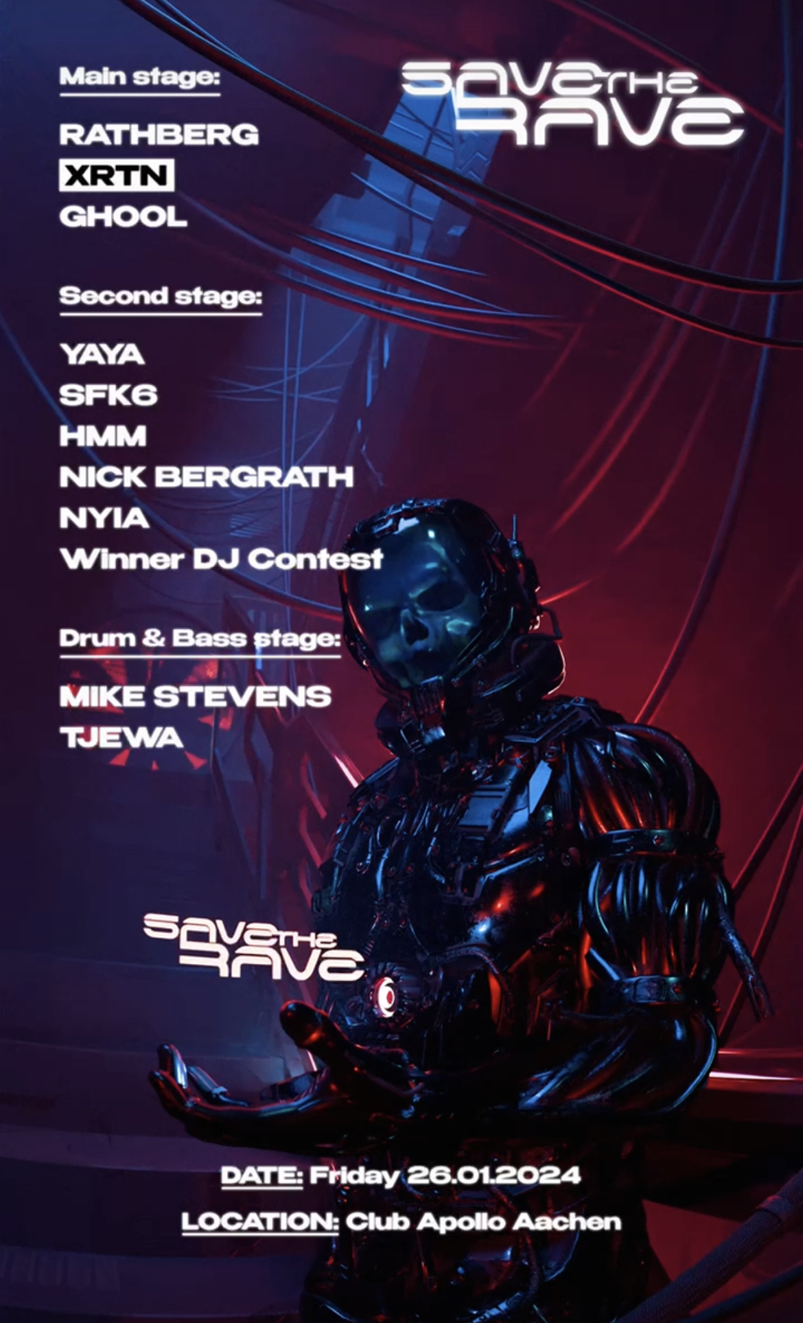 FR 26.01 • SAVE THE RAVE • Club Apollo Aachen bei Apollo-Aachen, Köln