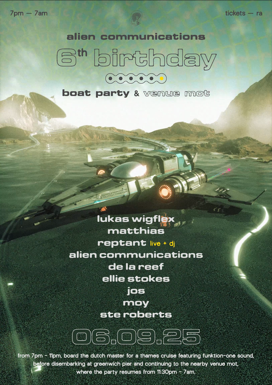 AC 6th Birthday Boat Party + Venue MOT