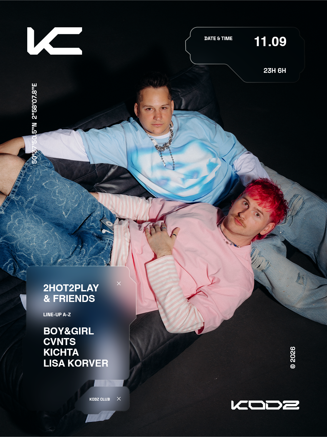 Affiche Kodz PRESENTS 2HOT2PLAY & FRIENDS: Kichta, BOY & GIRL