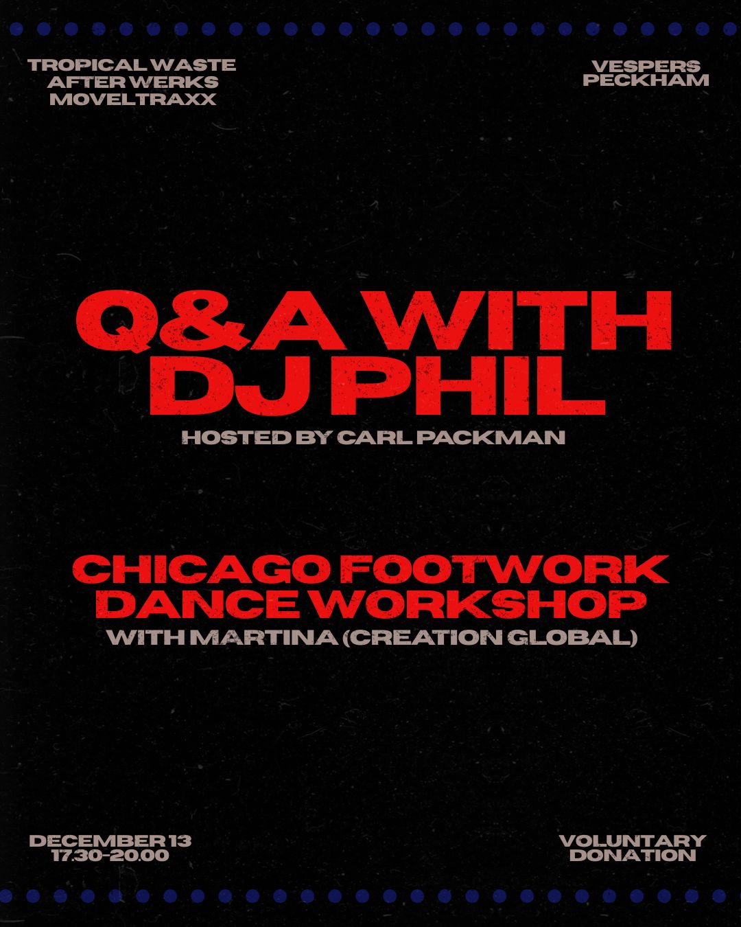 DJ Phil Q+A and Chicago footwork dance workshop with Martina