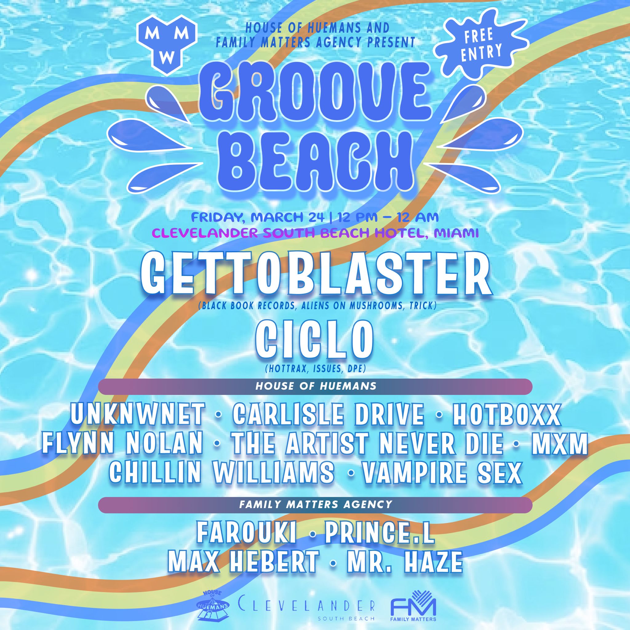 GROOVE BEACH MIAMI MUSIC WEEK at Clevelander Hotel, Miami