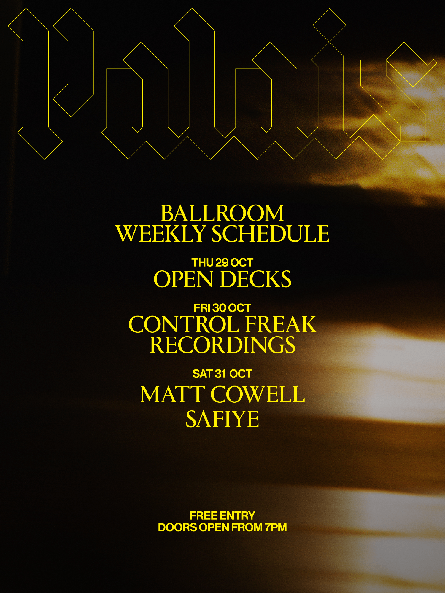 Ballroom at Palais: Control Freak Recordings