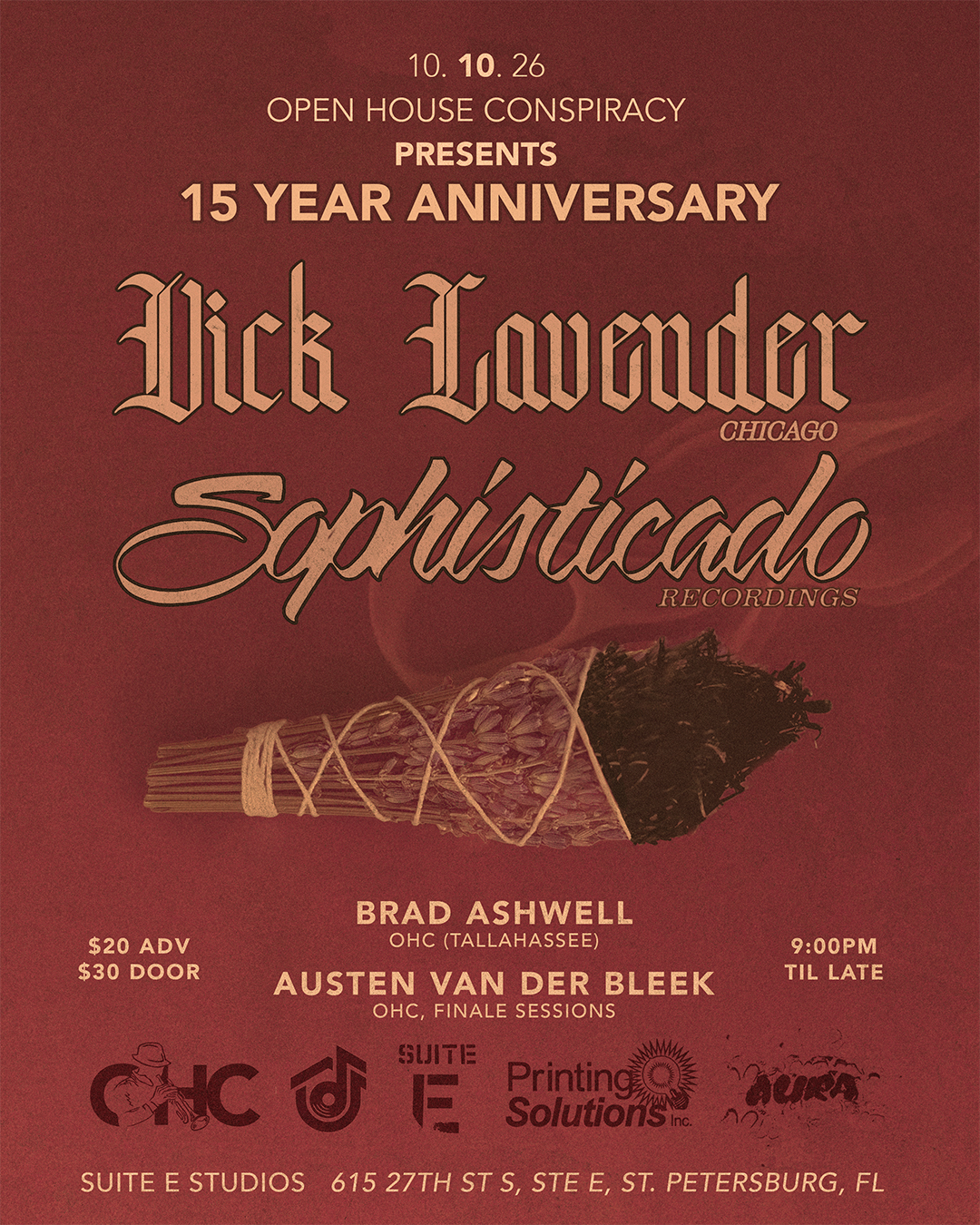 Open House Conspiracy 15 Year Anniversary with Vick Lavender, Brad Ashwell, Austen van der Blee