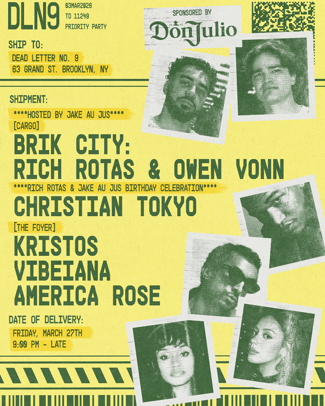 Rich Rotas, Owen Vonn (Brik City), Christian Tokyo, Kristos, Vibeiana, America Rose