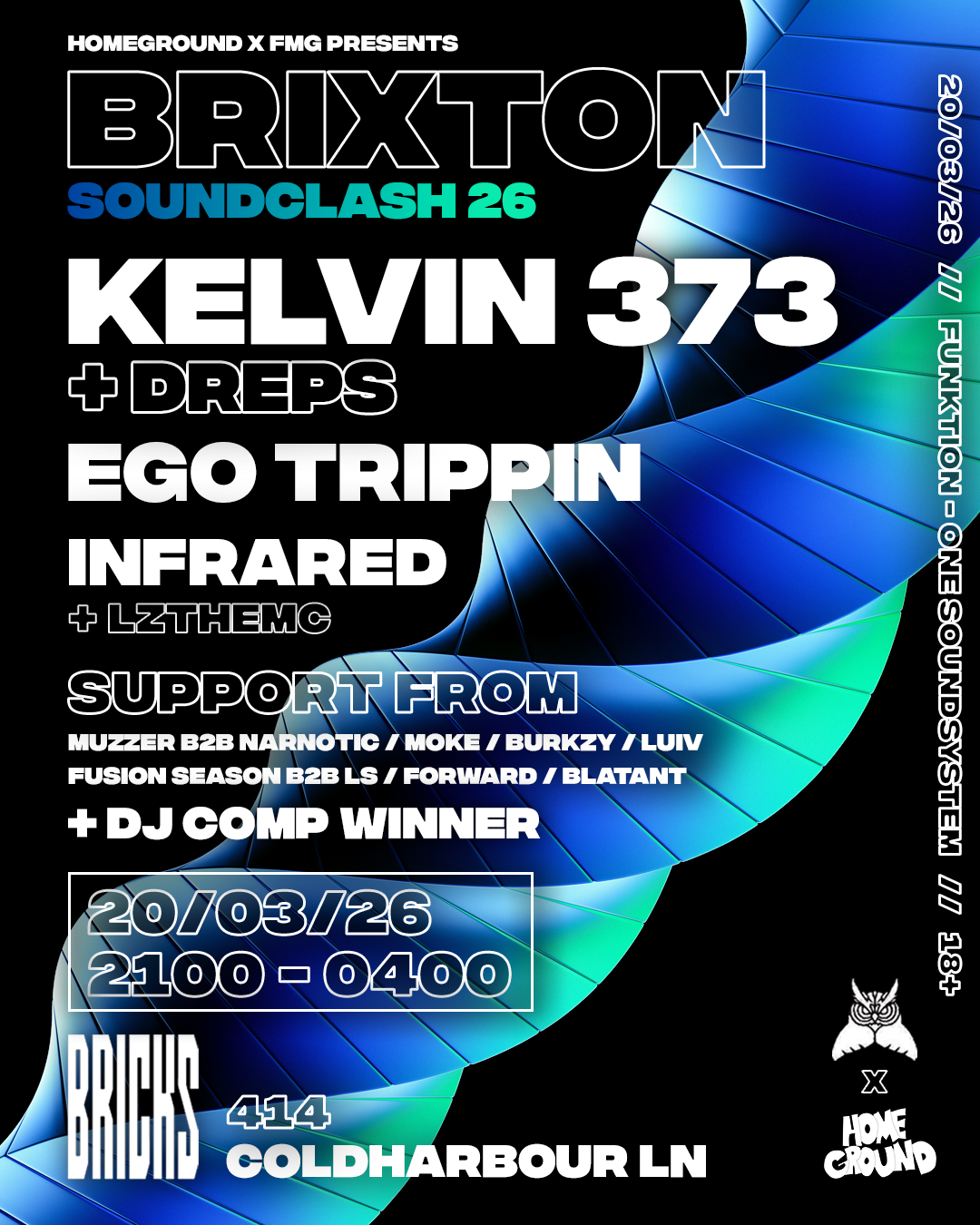 Brixton Soundclash 26 W/ Kelvin 373, Dreps, Ego Trippin & More
