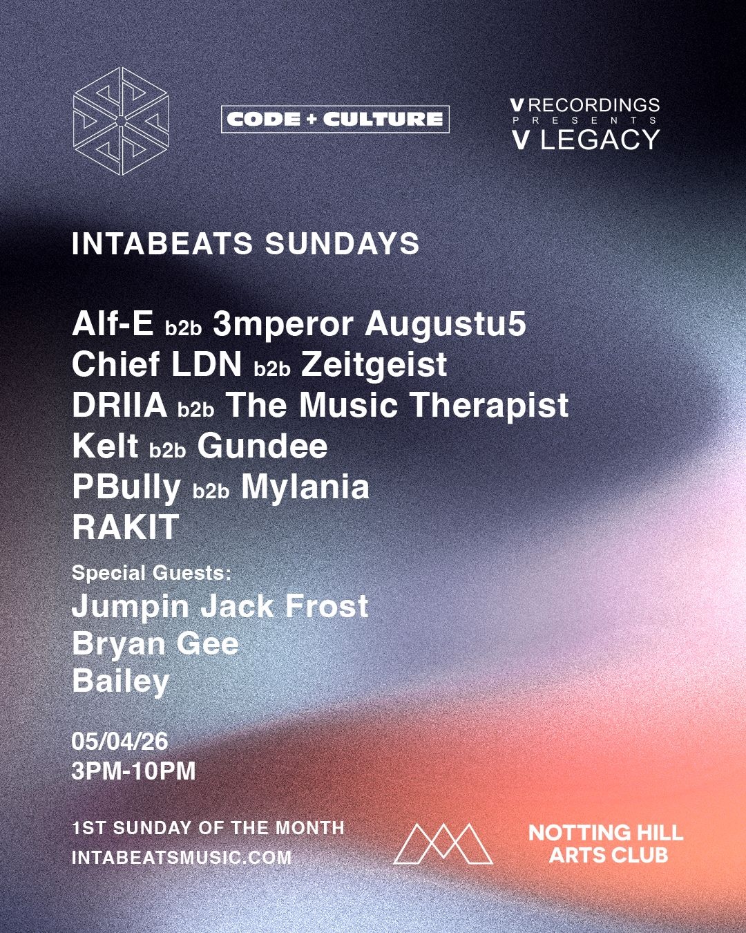 INTABEATS Sundays; V LEGACY Showcase