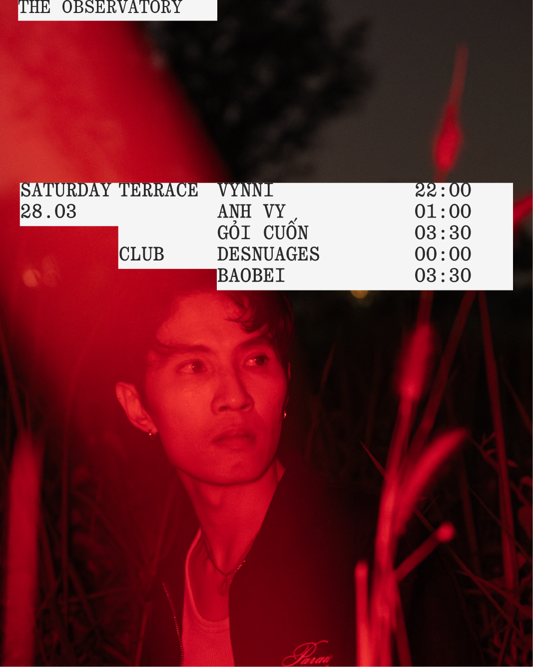 Electronic Night: Vynni, Anh Vy, Goi Cuon, DESNUAGES, BaoBei @ The Observatory