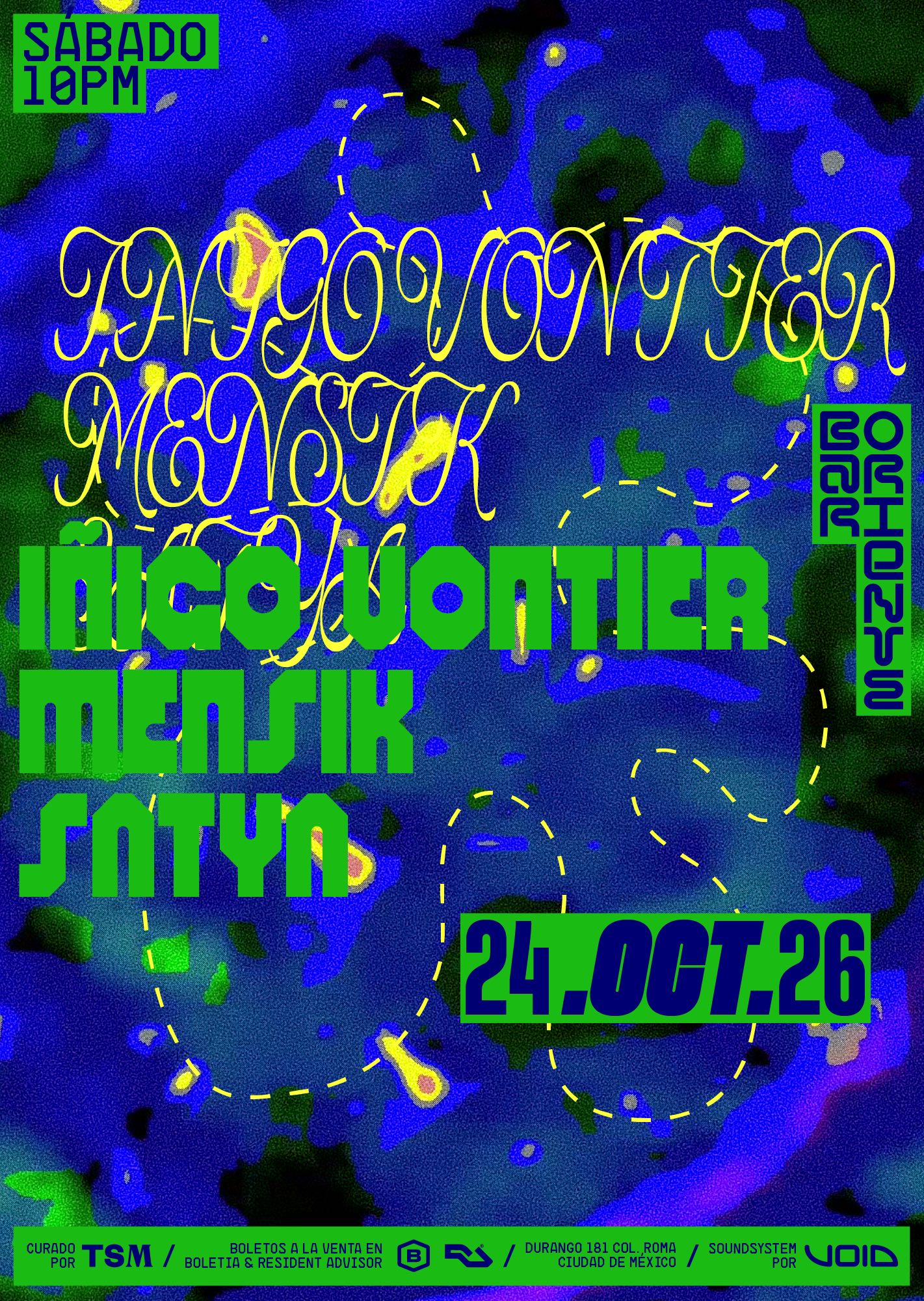 Flyer de Iñigo Vontier, Mensik, Satya