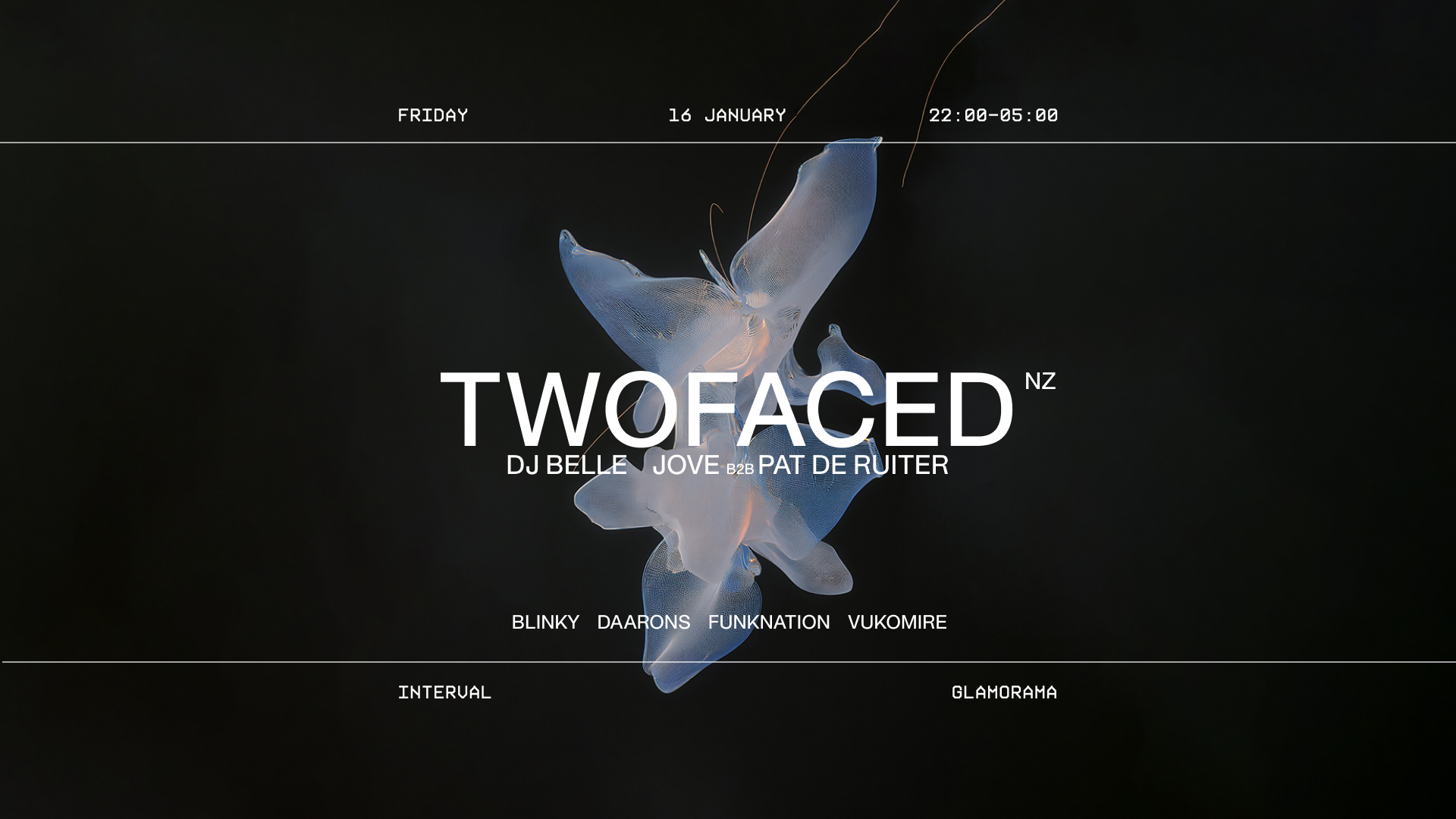 Interval - TWOFACED [NZ] + DJ Belle + JOVE b2b Pat de Ruiter *SOLD OUT*