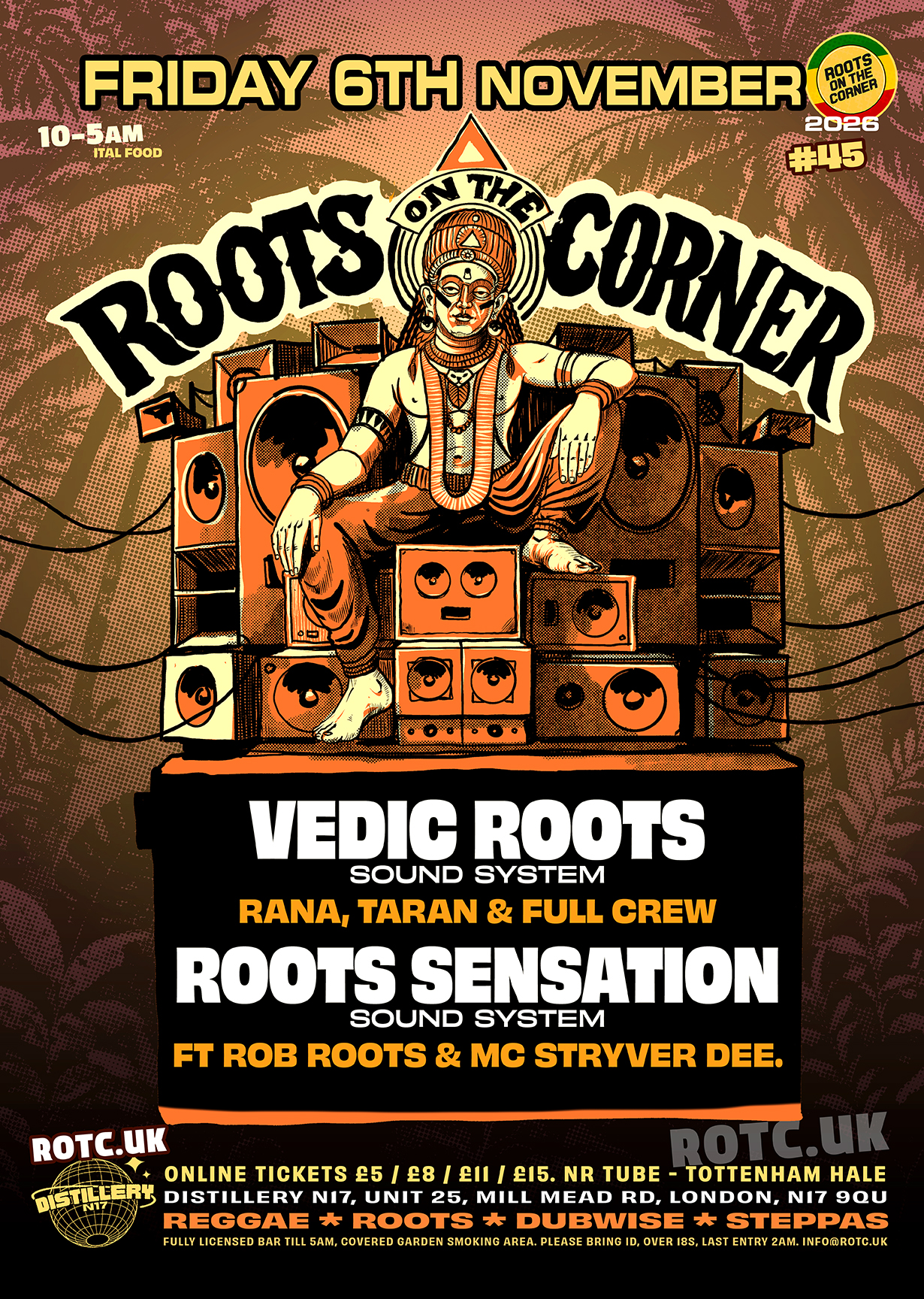 Roots On The Corner #45. Vedic Roots Sound System meets Roots Sensation Sound System