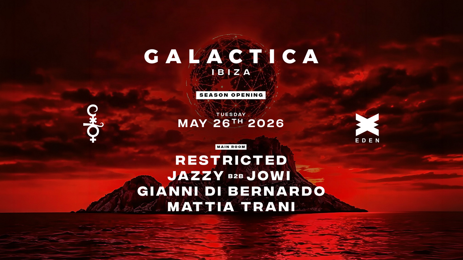 Galactica Ibiza with Restricted, Jazzy B2B Jowi