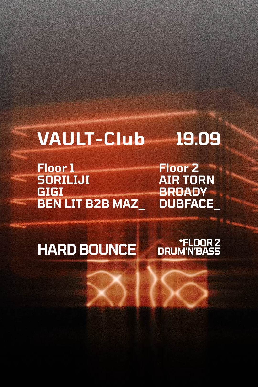 Affiche VAULT-Club — HARD BOUNCE / DRUM'N'BASS