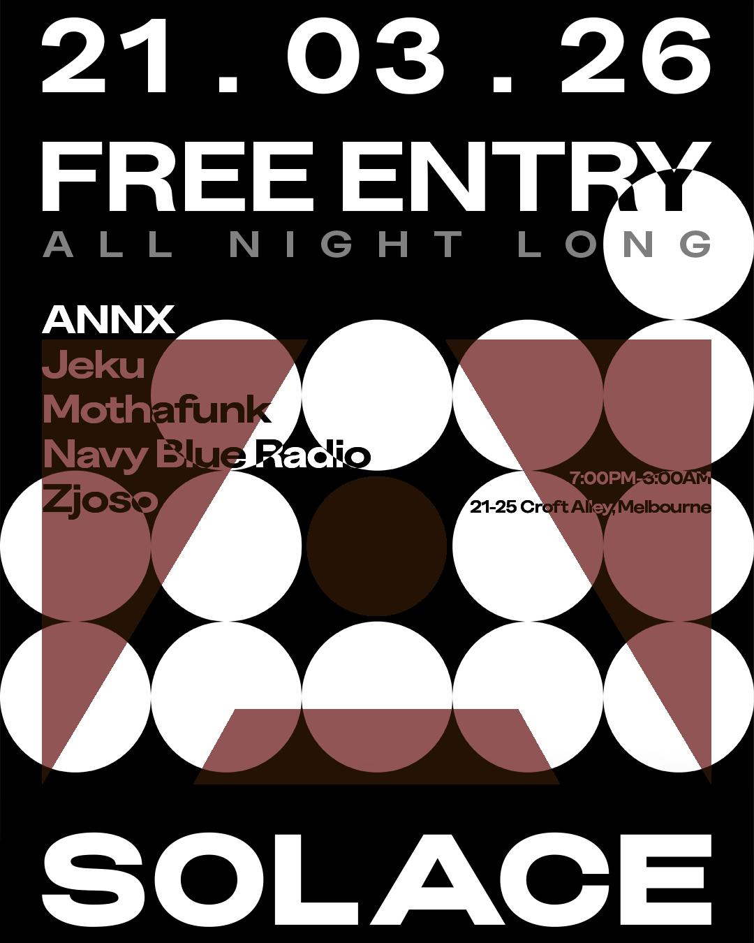 *FREE ENTRY* Solace Invites ANNX [UK], Mothafunk, Zjoso