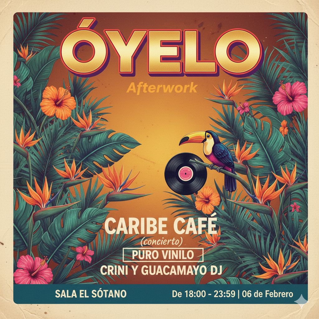 ÓYELO: Caribe Café, Crini, y Guacamayo DJ