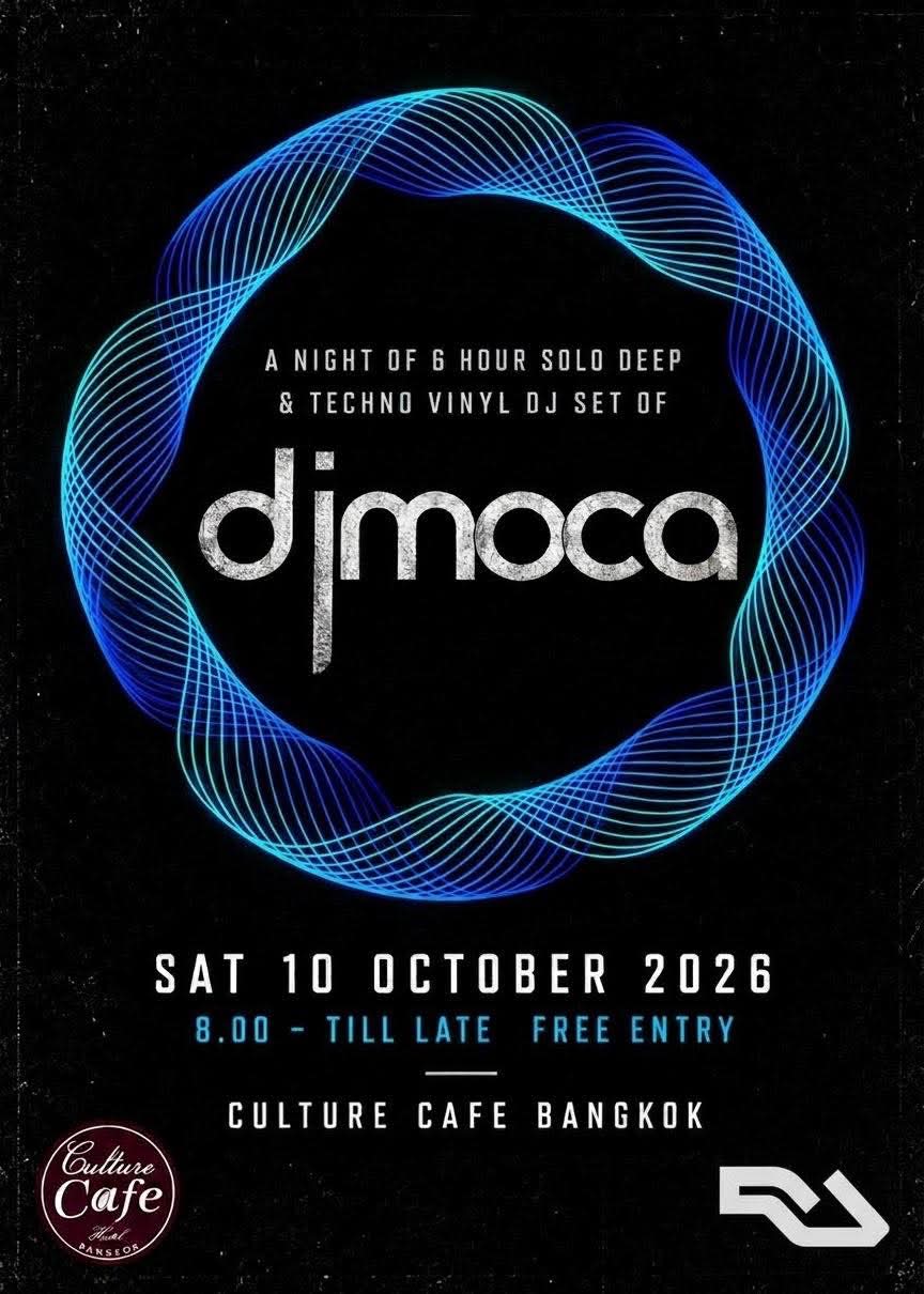 A night of 6 hour solo deep & techno Vinyl dj set of djmoca