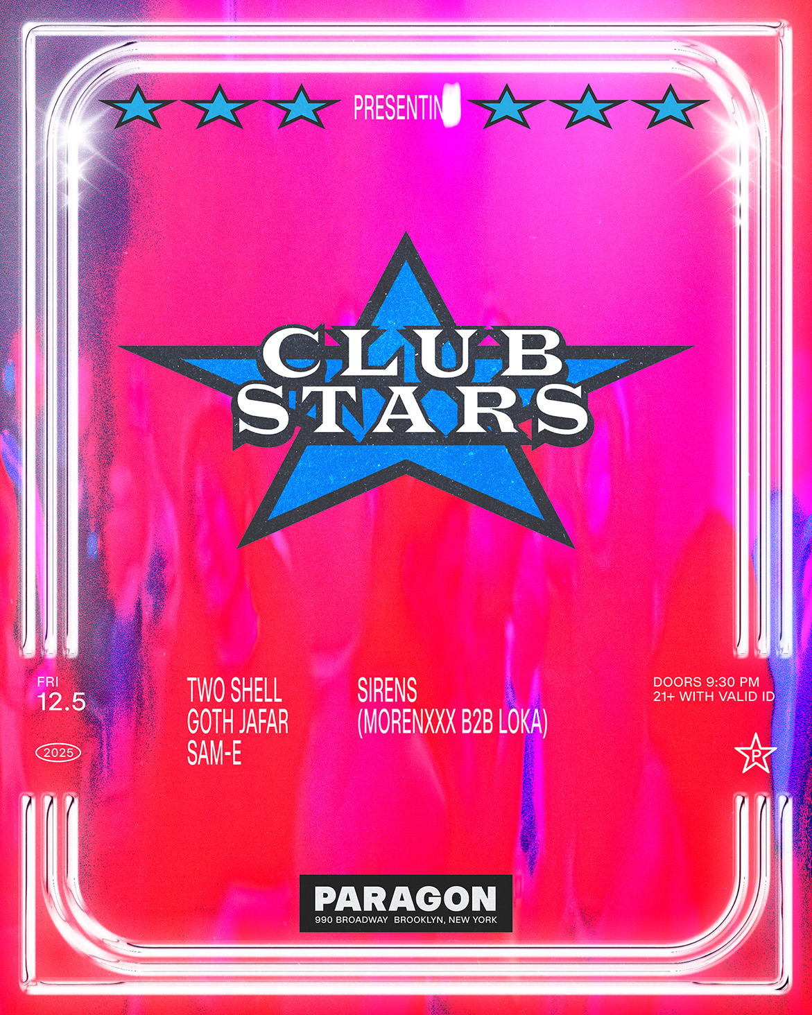 Club Stars: Two Shell, Goth Jafar, SAM-E + SIRENS (Loka b2b MORENXXX)