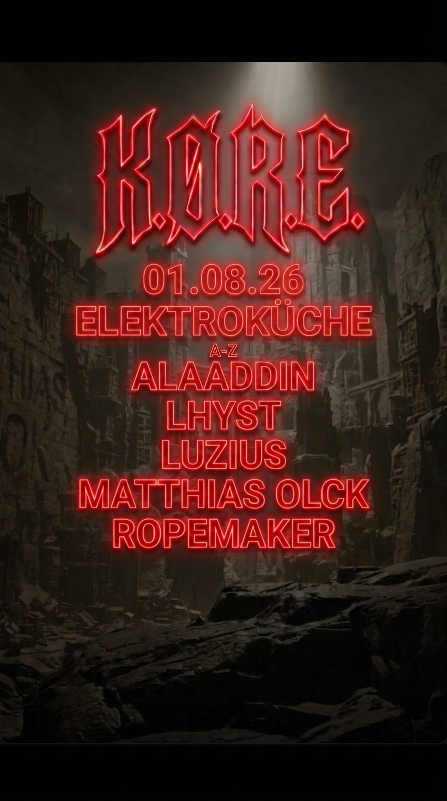 Techno Allianz x KØRE x Schranz Only x art of urban life x Elektroküche Köln — Elektroküche, Кёльн