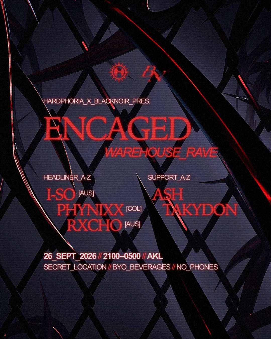 Hardphoria x Black Noir: Encaged Warehouse Rave