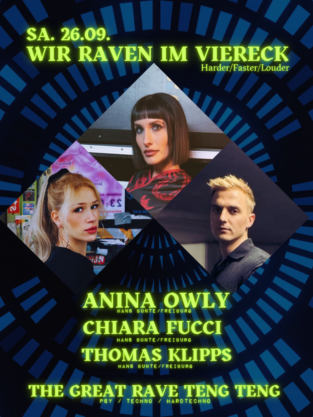 WIR RAVEN IM VIERECK w. Anina Owly, Chiara Fucci & Thomas Klipps