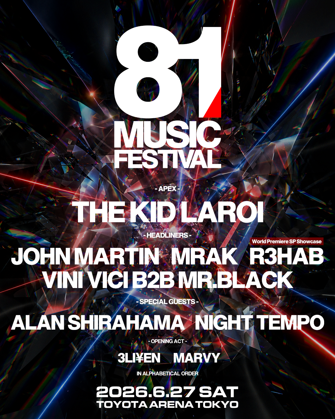 81 MUSIC FESTIVAL at Toyota Arena Tokyo, 東京
