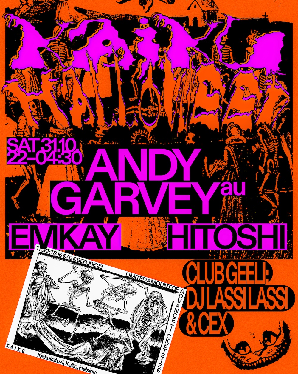 Kaiku Halloween: Andy Garvey (AU) flyer Kaiku Halloween: Andy Garvey (AU) flyer