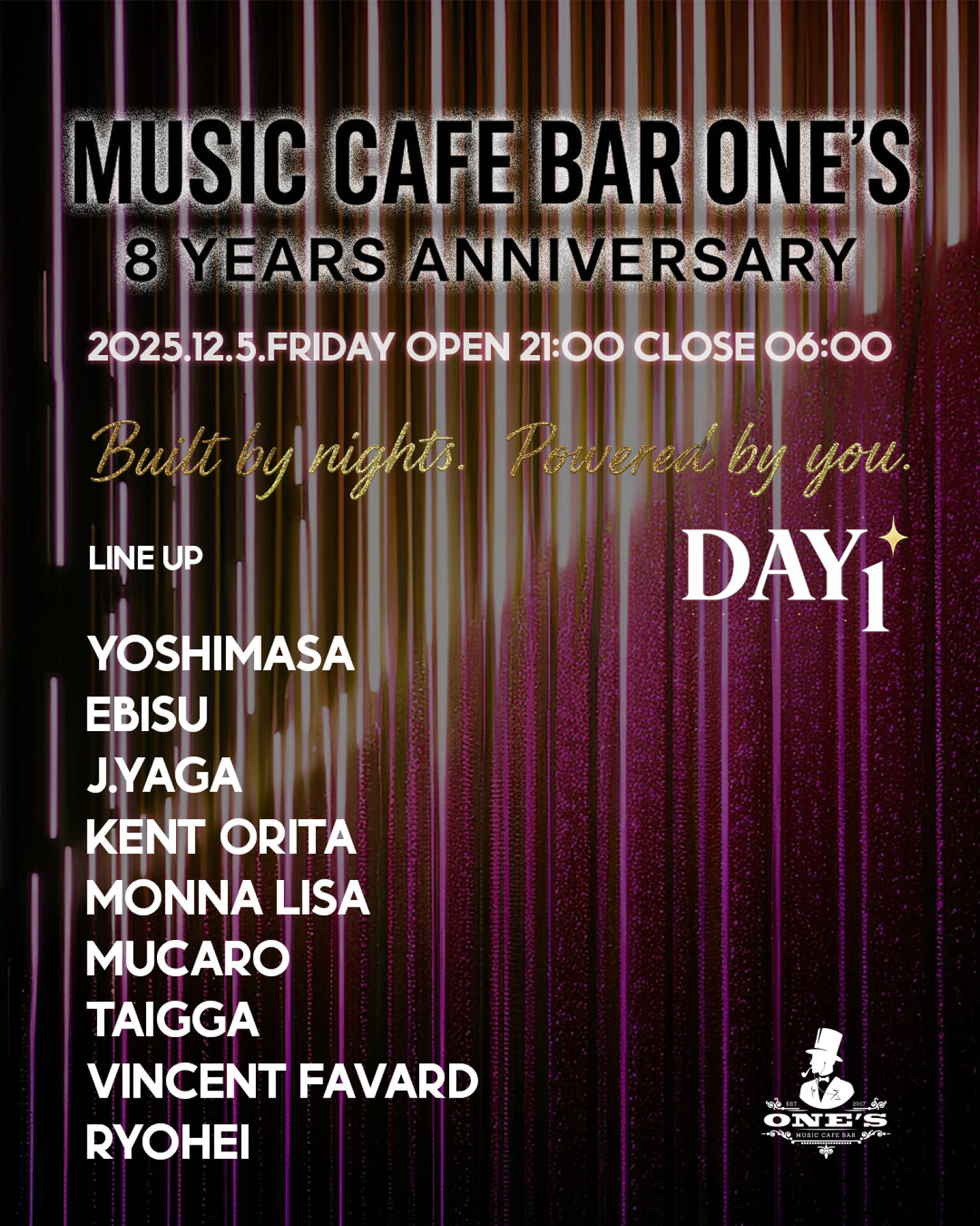 Music Cafe Bar One's 8YEARS ANNIVERSARY at Music Cafe Bar One's, Tokyo
