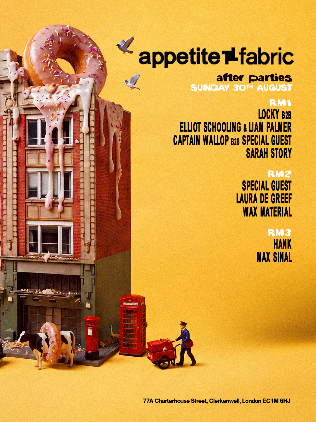 Appetite Afterparty (Sunday) - Locky B2B Elliot Schooling & Liam Palmer, Captain Wallop + more
