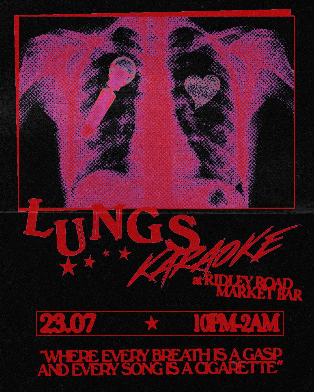 Lungs Karaoke at Ridley Road Market Bar, 49 Ridley Road; London E8 2NP; United Kingdom