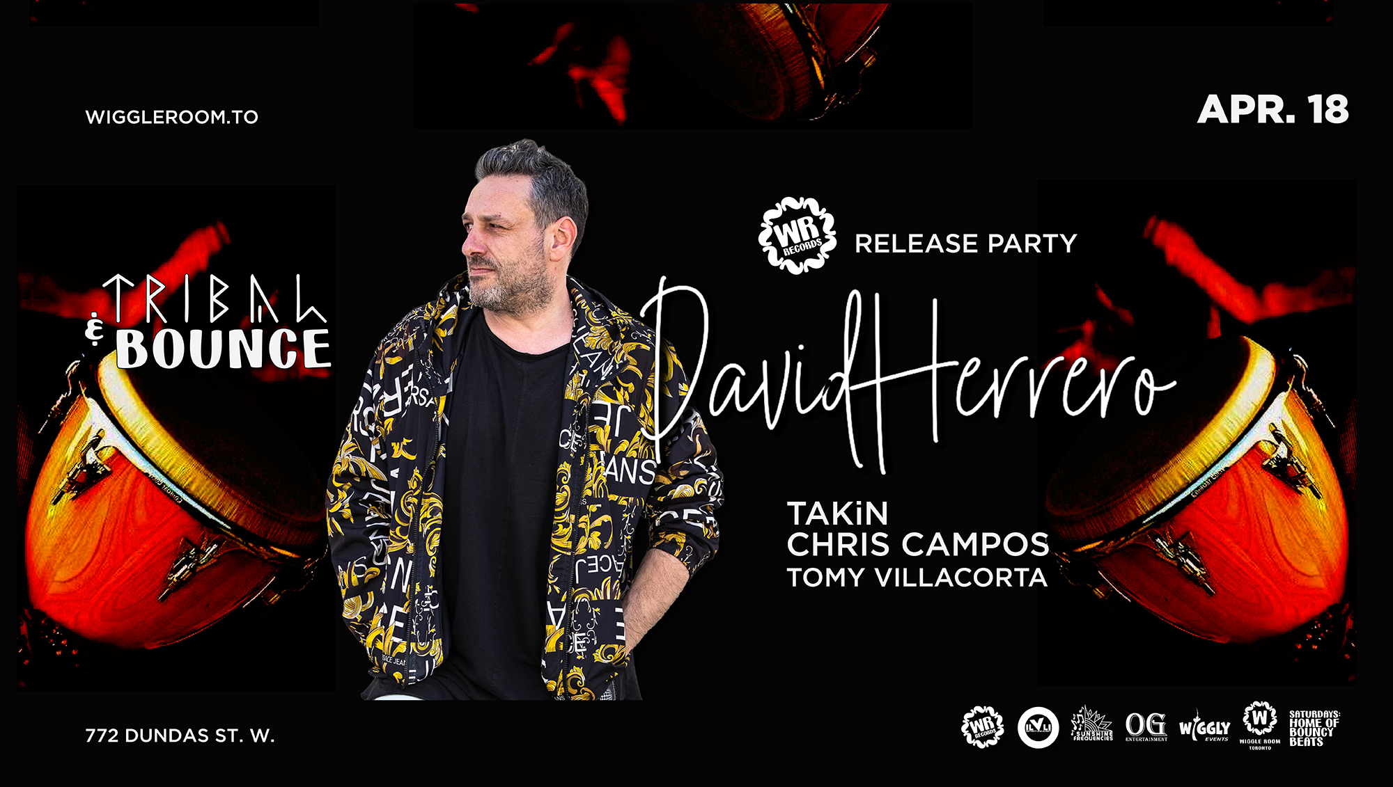 Tribal & Bounce + Wiggle Room Records Release Party: David Herrero [Spain]