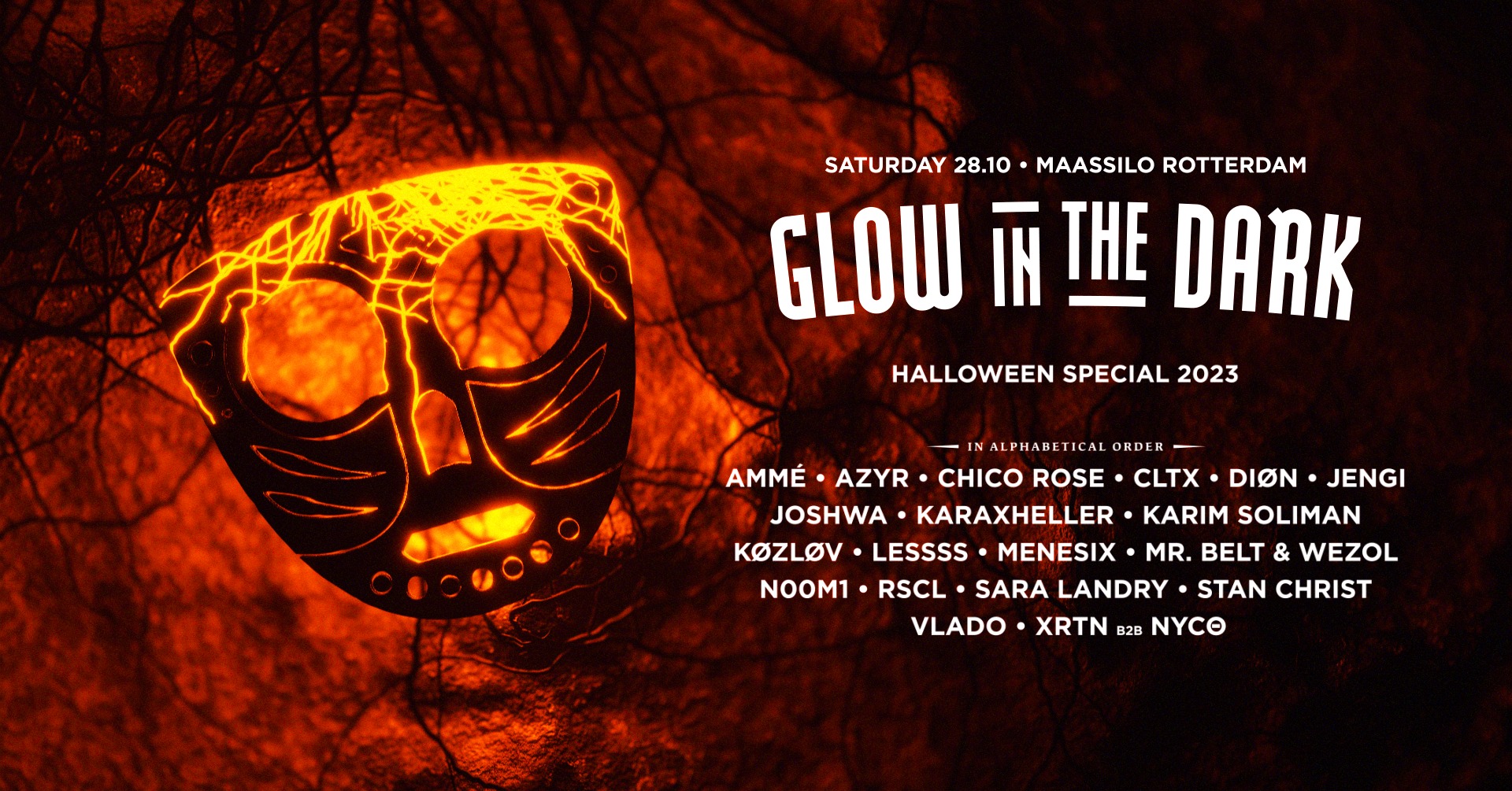 Glow in the Dark 'Halloween Special' 2023 at Maassilo, Rotterdam