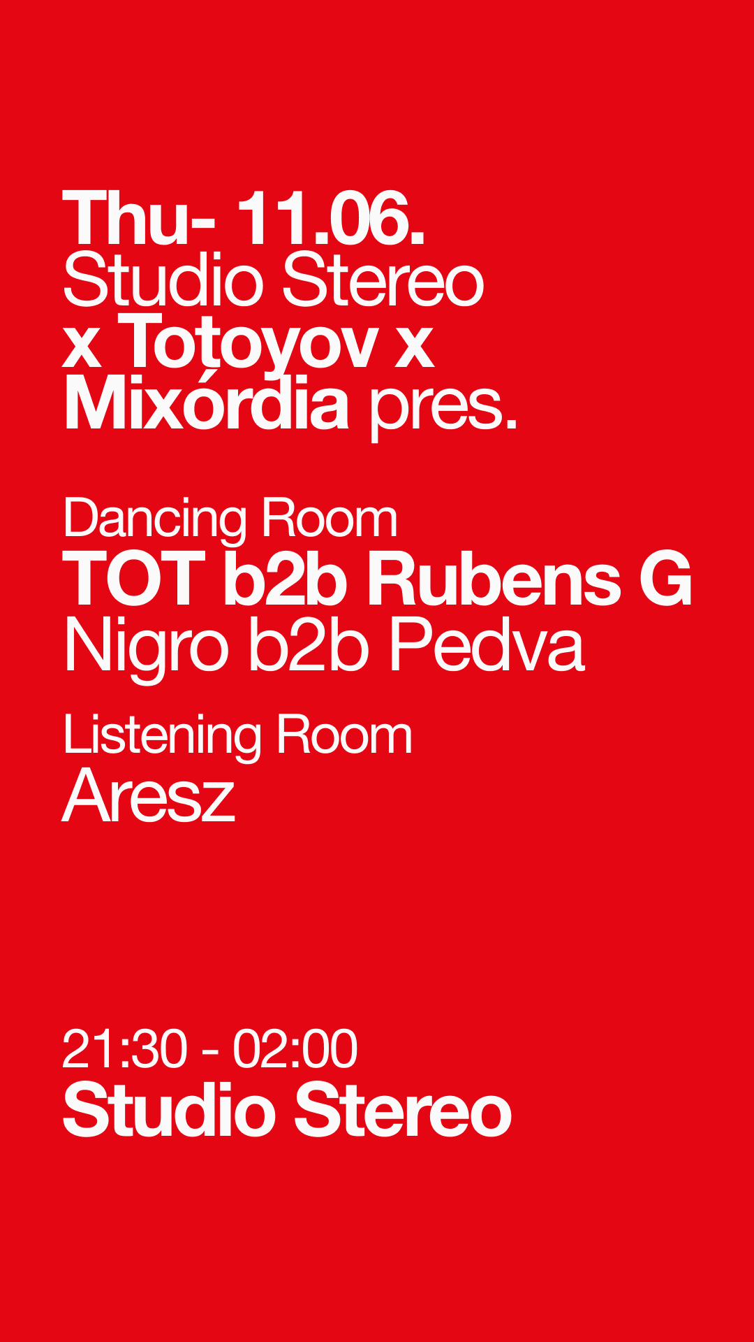 Studio Stereo x Totoyov x Mixórdia pres. TOT b2b Rubens G