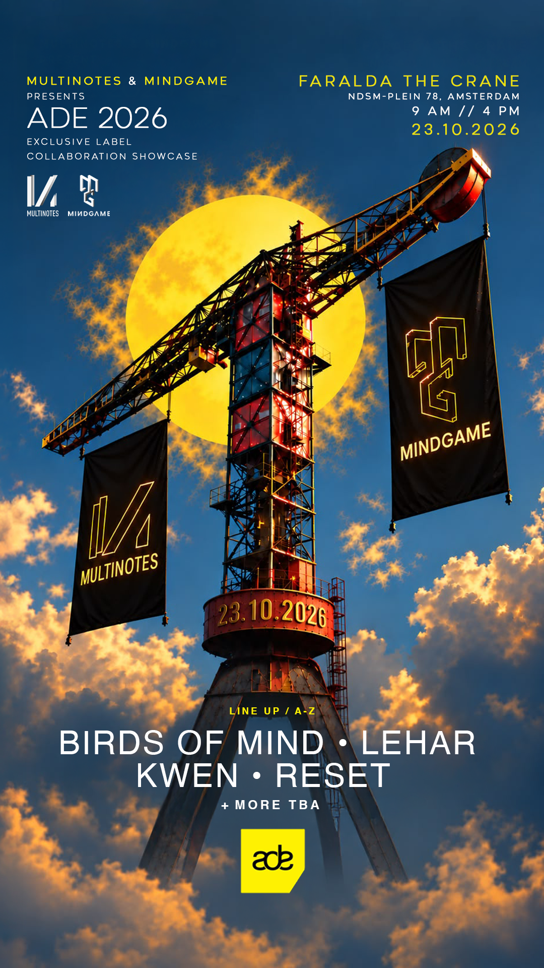 MINDGAME x MULTINOTES present: Birds of Mind & Lehar at The Crane - ADE 2026