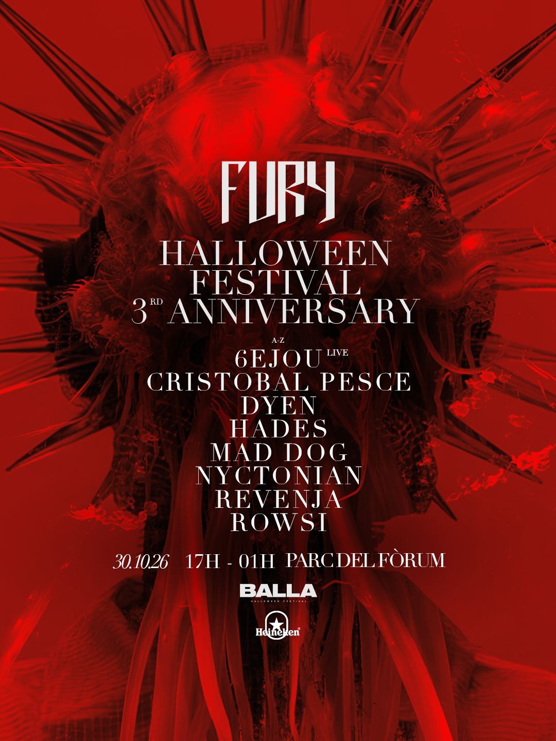 Fury 3rd Anniversary [DAY 1] x Halloween [Balla Barcelona Festival]