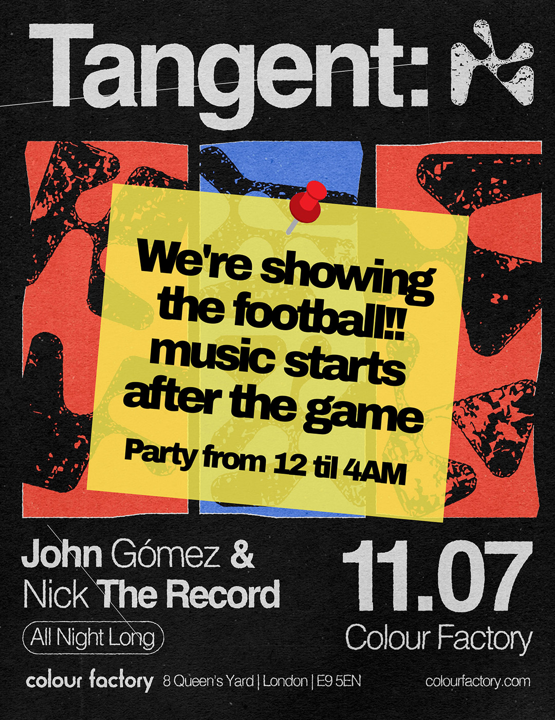 Tangent with John Gómez & Nick The Record + **Football Screening**