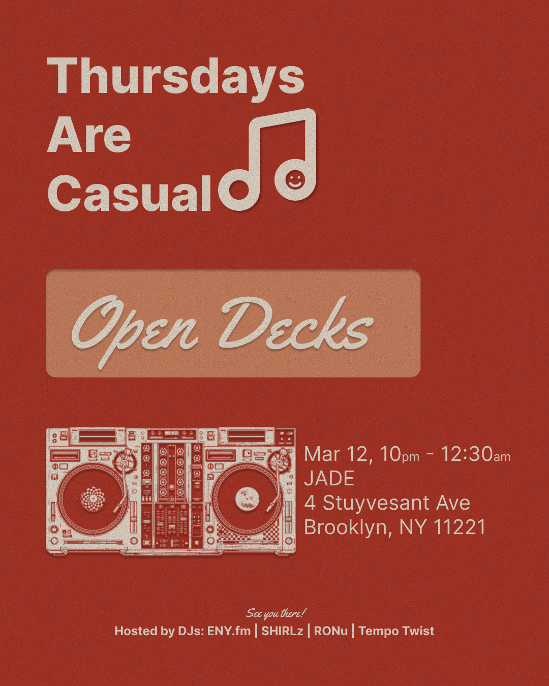 Thursdays are Casual: Open Decks