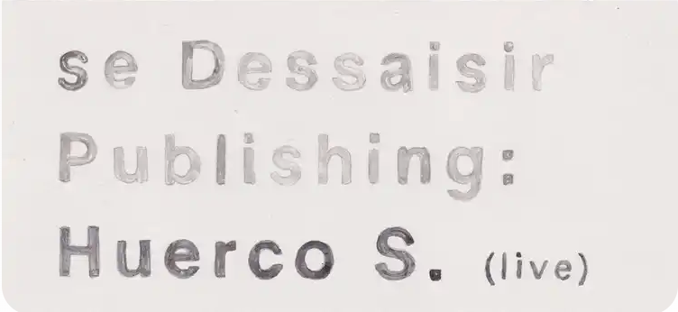 Se Dessaisir Publishing pres. Huerco S (live), YL Hooi (live) & more