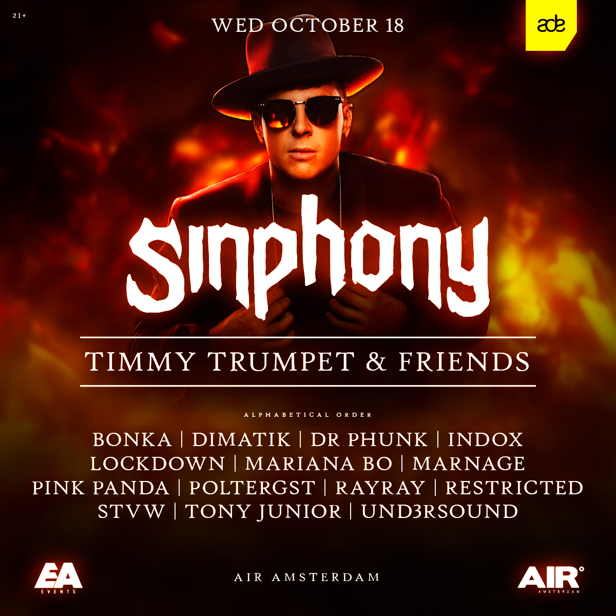 SINPHONY ADE Label Night with Timmy Trumpet & Friends at Air, Amsterdam