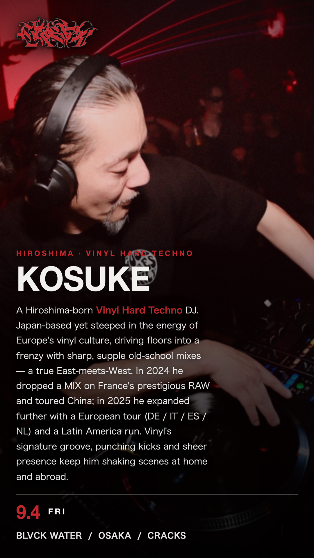 HARD TECHNO 'CRACKS' with Kosuke(VINYL SET), FENGX2, LIZA, Shuk00