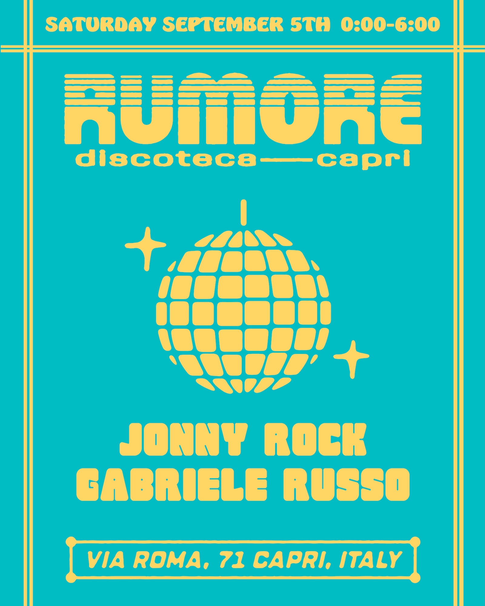 Rumore Season 26 Party N°42 W/ Jonny Rock & Gabriele Russo