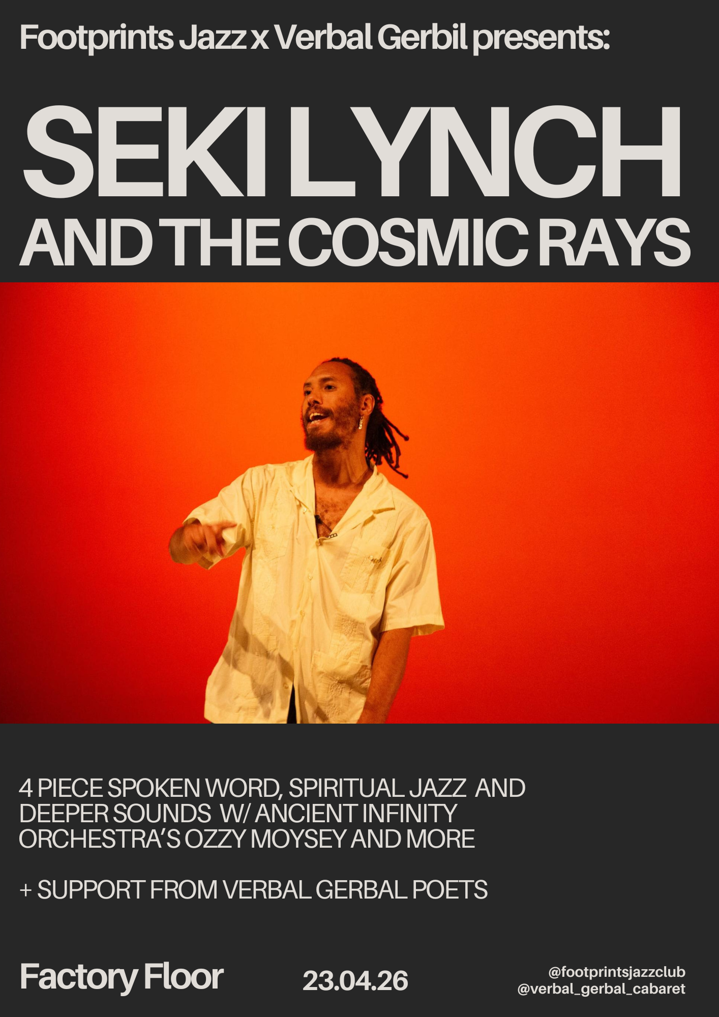 Footprints Jazz x Verbal Gerbil: Seki Lynch & The Cosmic Rays
