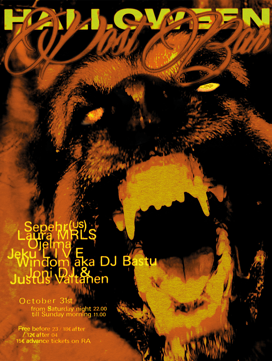Post Bar Halloween Half-Marathon flyer Post Bar Halloween Half-Marathon flyer