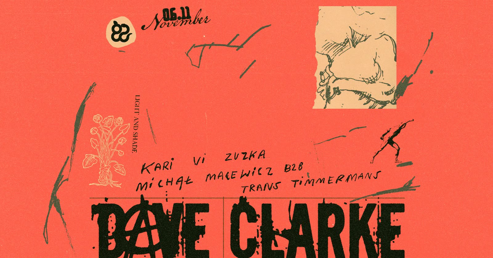 Ciało: Dave Clarke, Kari, Macewicz, Timmermans, Vi, Zuzka flyer Ciało: Dave Clarke, Kari, Macewicz, Timmermans, Vi, Zuzka flyer