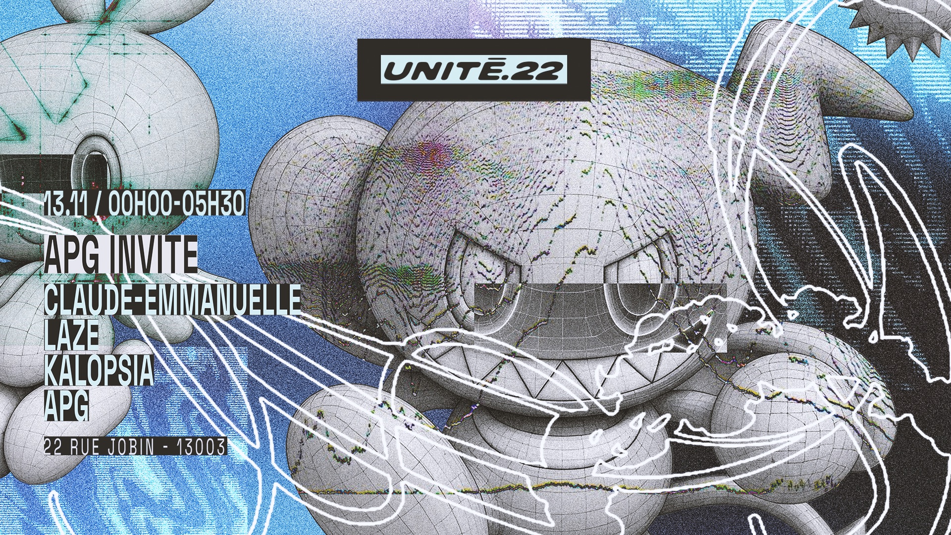 Unité.22: APG Invites Claude-Emmanuelle & more flyer Unité.22: APG Invites Claude-Emmanuelle & more flyer