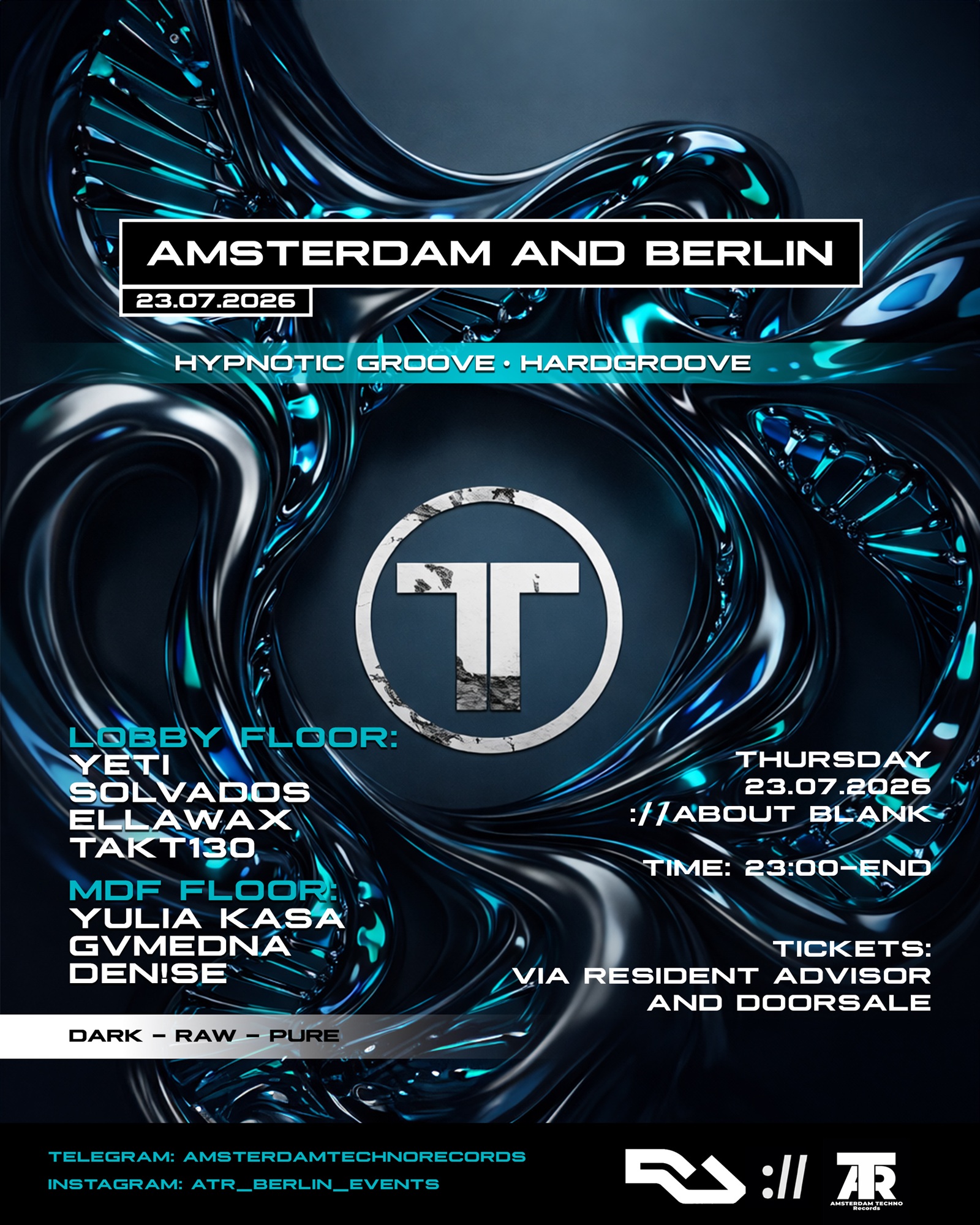 Amsterdam Techno Records and ://about blank on Thursday's [Amsterdam and Berlin]