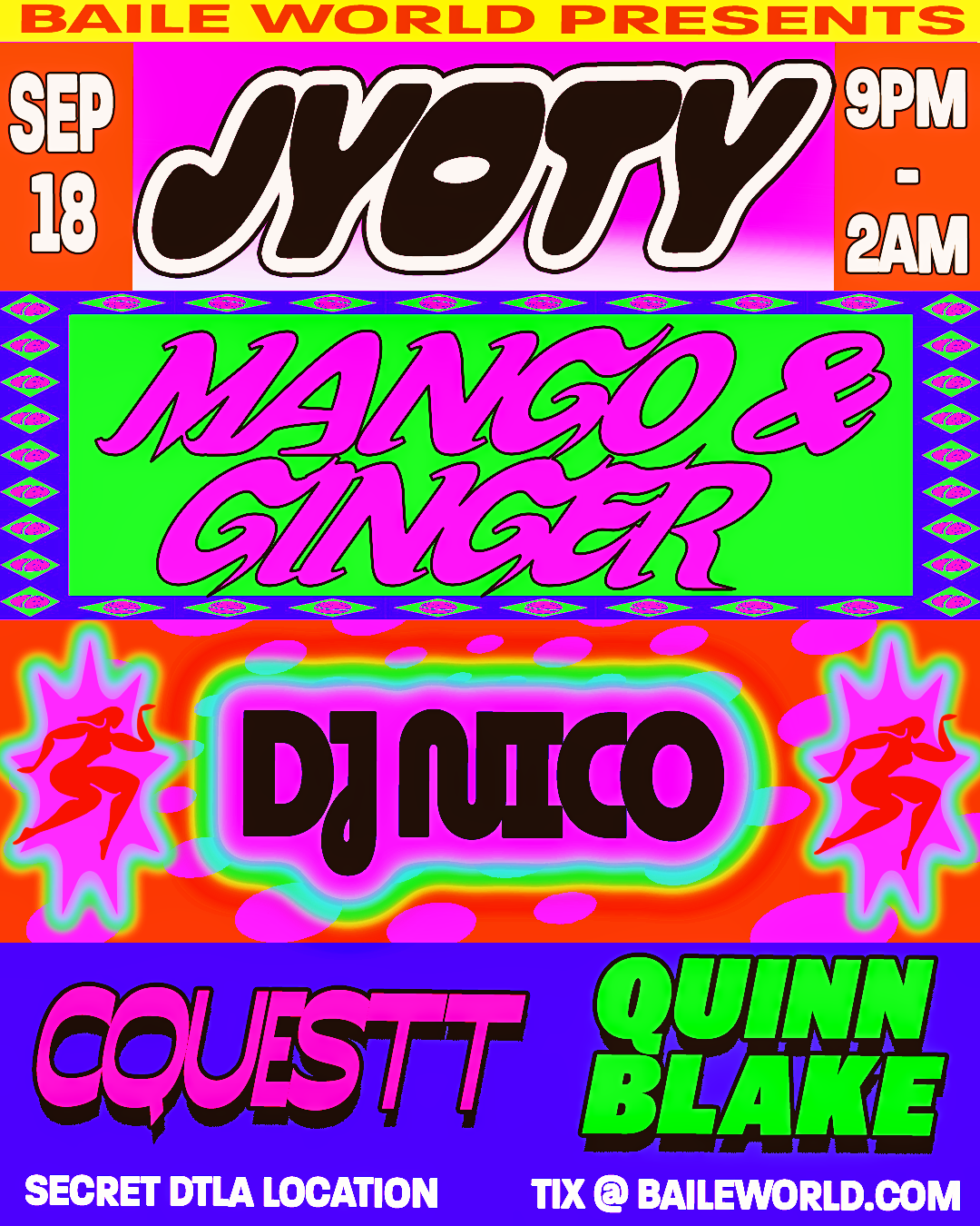 Baile World ft Jyoty, Cquestt, Mango & Ginger, Dj Nico