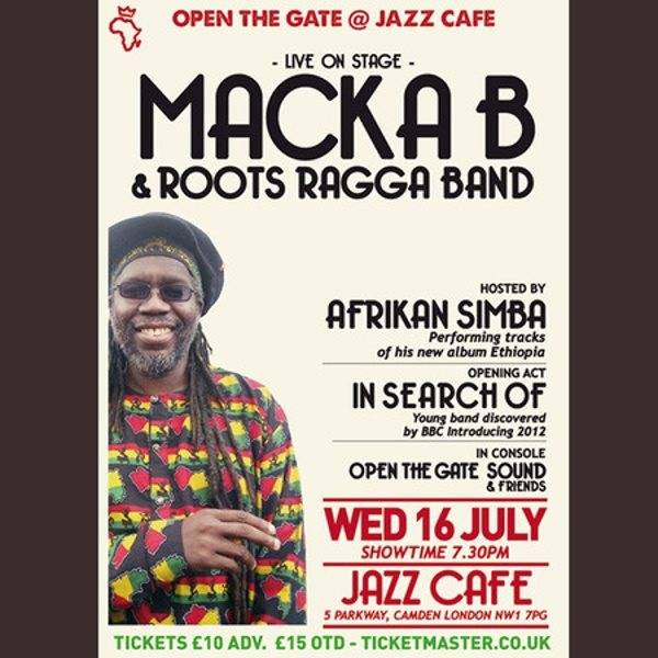 Macka B and Roots Ragga Band at The Jazz Cafe, London