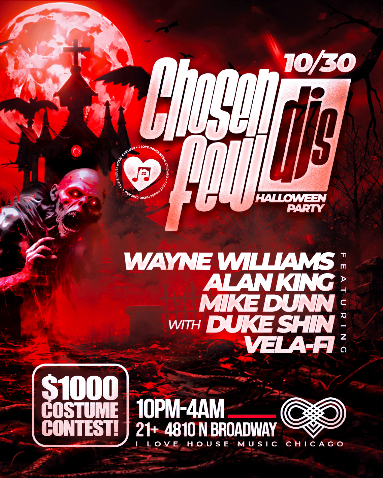 A Chosen Few DJs House Music Halloween w $1,000 Costume Contests