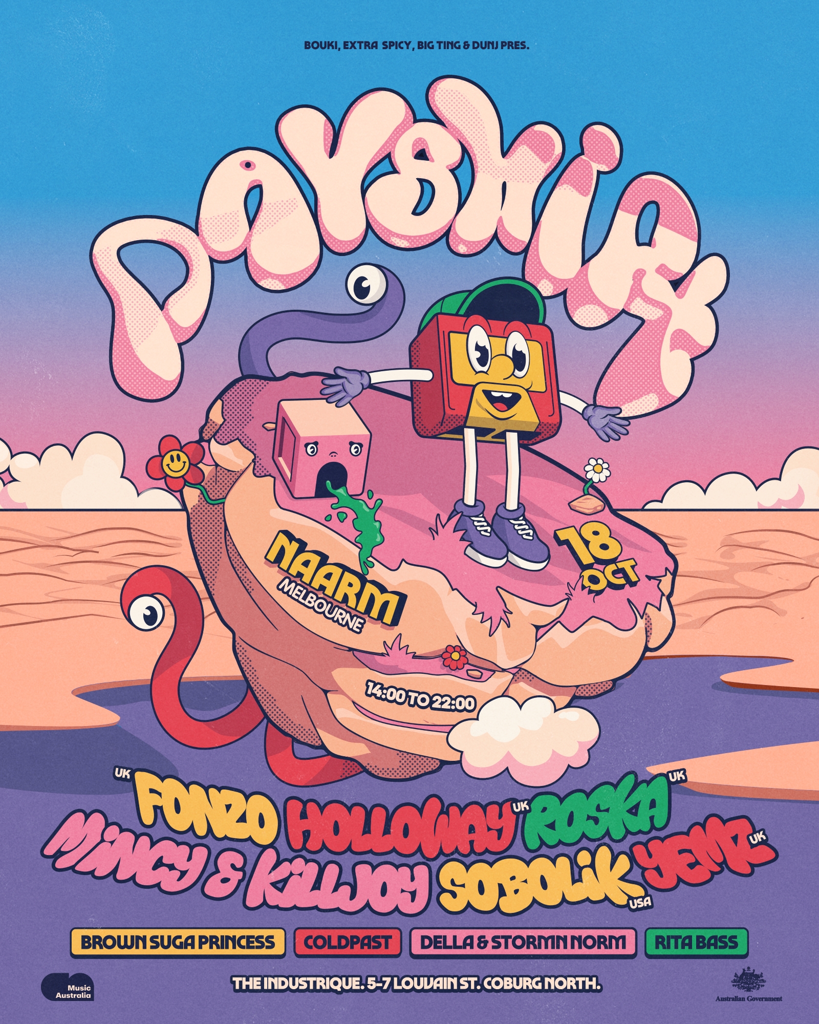 Dayshift (Naarm/Melb) - Feat. Roska (UK), Sobolik (USA), Fonzo (UK) Yemz (UK) + more
